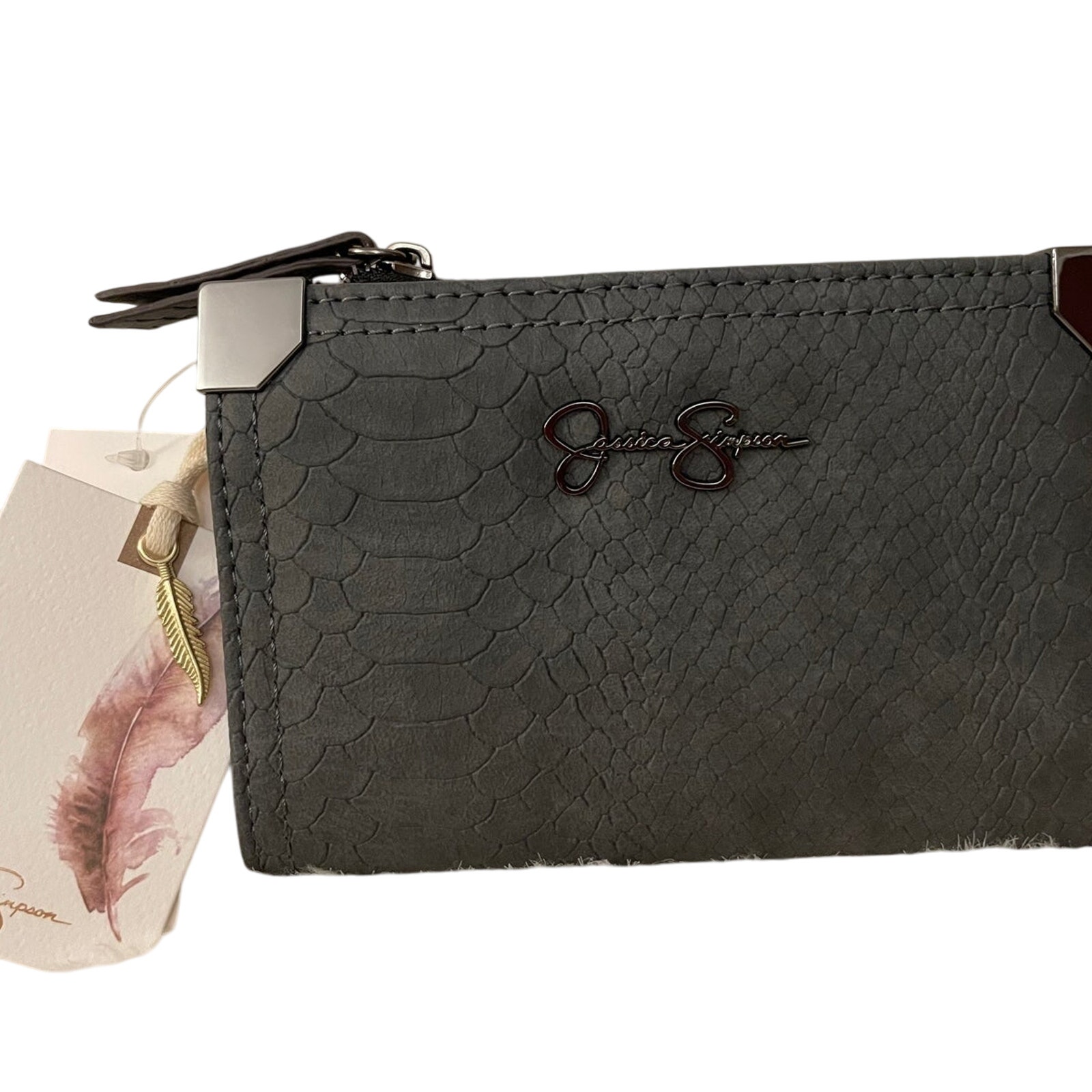 Brand New Jessica Simpson Medium BiFold Wallet Dk Gray